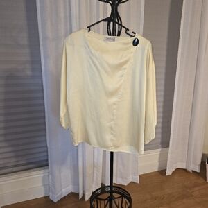 San Andre Vintage Elegant Cream Women's Top Small GUC